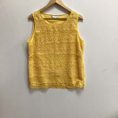 W. Lane Womens  Size 14 Sleeveless Top Yellow (k)