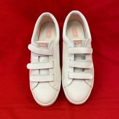 Keds "TieBreak" in Blanc/Rose Colour Womens Leather Shoes Size Euro 40 
