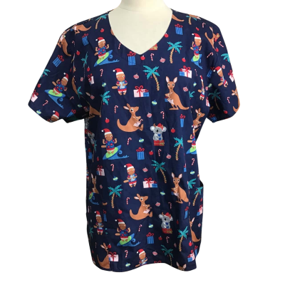 Branded Womens  Size XL 100% Cotton Short Sleeve Scrubs