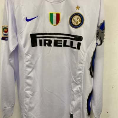 Inter Milan Nike Mens  Size M White long sleeve jersey 