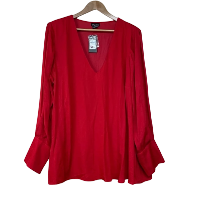 Brand New - City Chic Red Blouse - Size L (AU 20)