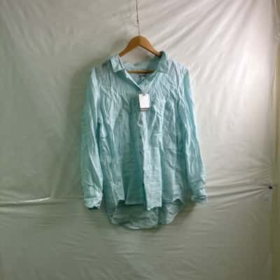 Just Jeans Womens Size 14 Long Sleeve Top Blue / White / Striped BNWT