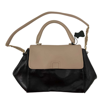 Colorado Womens Leather Handbag Black/Beige