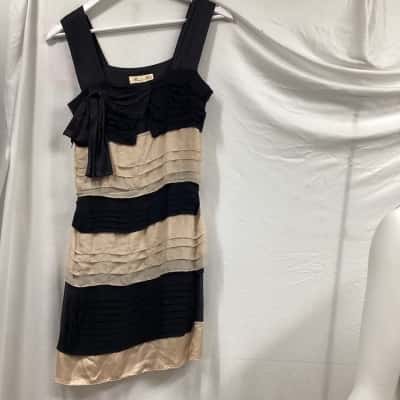 Alannah Hill Womens  Size 8 Cocktail Dress Black  / Pink  