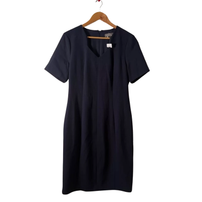 Jacqui-E Womens  Size 14 Midi Dress Navy Blue 