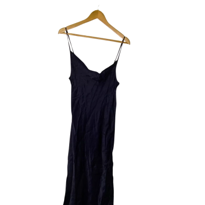Picnic Womens  Size L Shoestring Strap Dress Navy Blue 