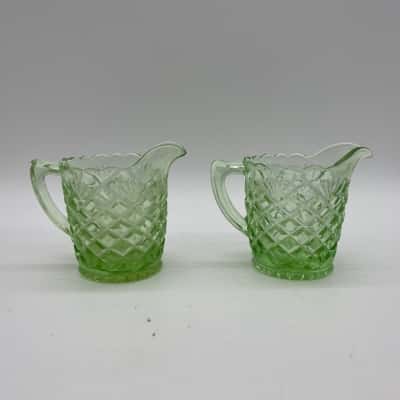 Vintage Depression Glass Milk Jugs [B#30]