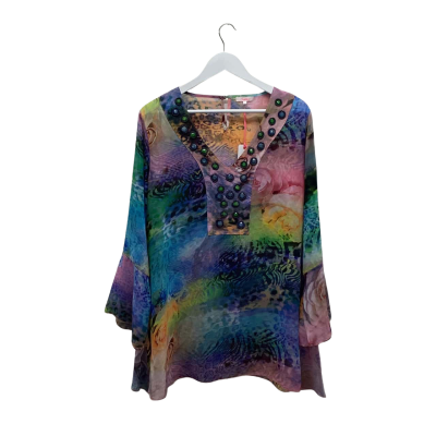 Contrast absolutely gorgeous sheer top with coloured beads BNWT