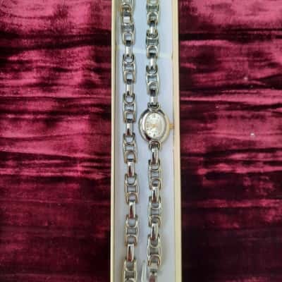 Vintage Amy Lynn & Co Silver-tone Watch + Bracelet Set.