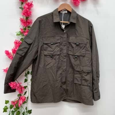 Neovision Mens Long Sleeve Trail Shirt Size XL Khaki 