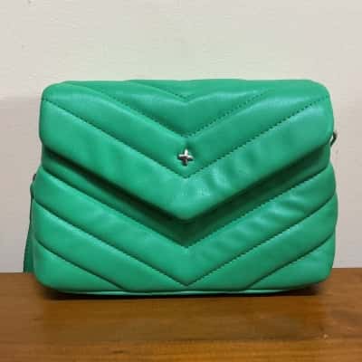 PETA + JAIN  Womens Small Handbag Green Long Strap