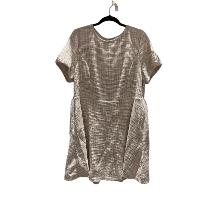 City Chic Womens  Size 20 / L Cocktail Dress Beige / Silver / White 