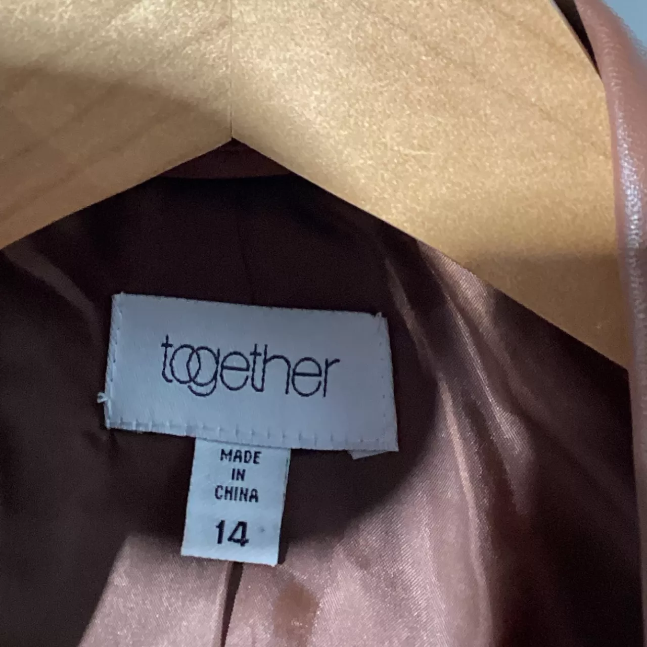 Together Women’s Leather jacket - Size 14