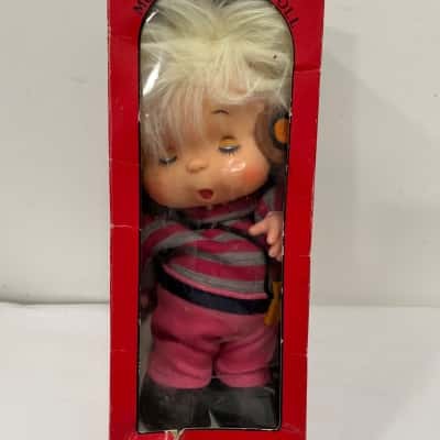 Vintage Musical Wind-Up Doll – Made in Japan – Boxed Retro Moving Action Toy