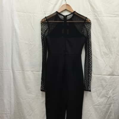 South of Queens Womens Size S Jumpsuit Black 