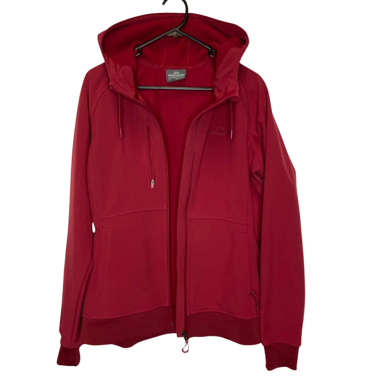 Kathmandu Womens Size 12 Front Zipper Hoodie Maroon (s)