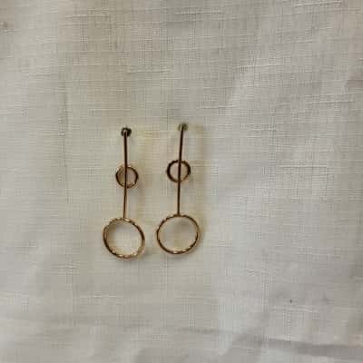  Womens Earrings Gold Tone Modernist Style Stud Earrings 