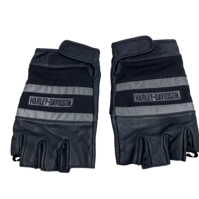 Harley Davidson men’s fingerless Gloves Size XXL Black  