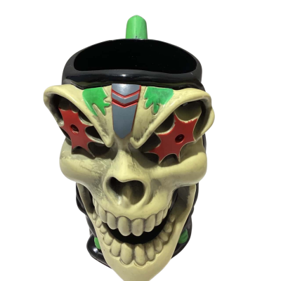 Monster Jam Grave Digger Light Up Red Eyes Skull Cup Mug Stein Grim Reaper       OfficeM