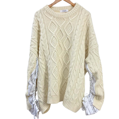 Storets -  Womens Over-sized Jumper ( Made in Korea ) - Size S - White 