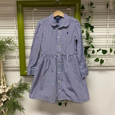 Polo Ralph Lauren Kids  Size 6 Blue / White Striped Shirt Dress