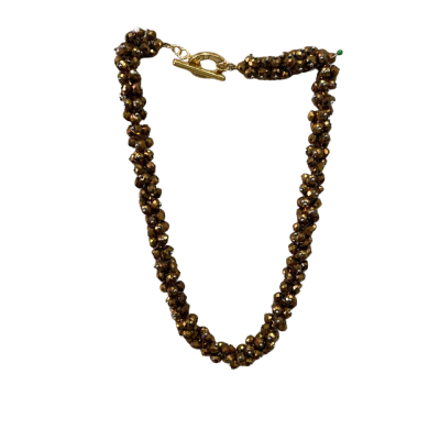 Ted Baker Necklace Brown Cluster Beaded Necklace 