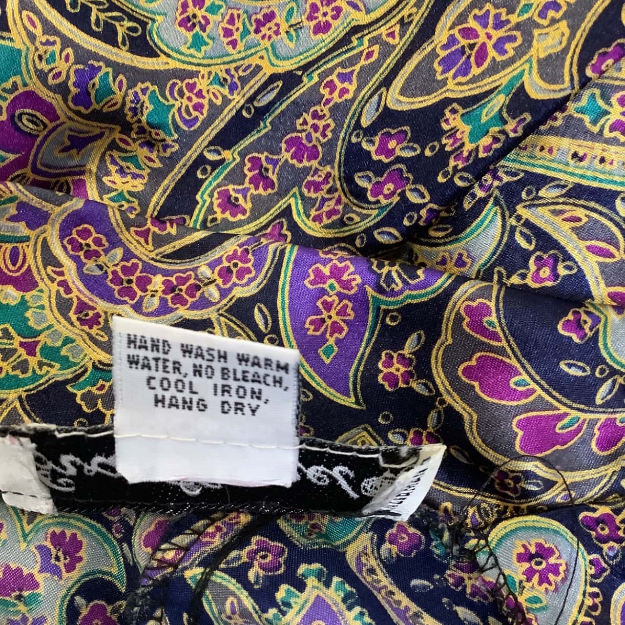 Eva Laurel New York Womens Size US 12 Paisley Twist Neck Multicoloured Top / Blouse (s)