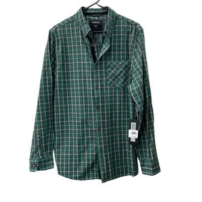 Mr Simple Mens  Size M Long Sleeve Shirt Checked / Green 