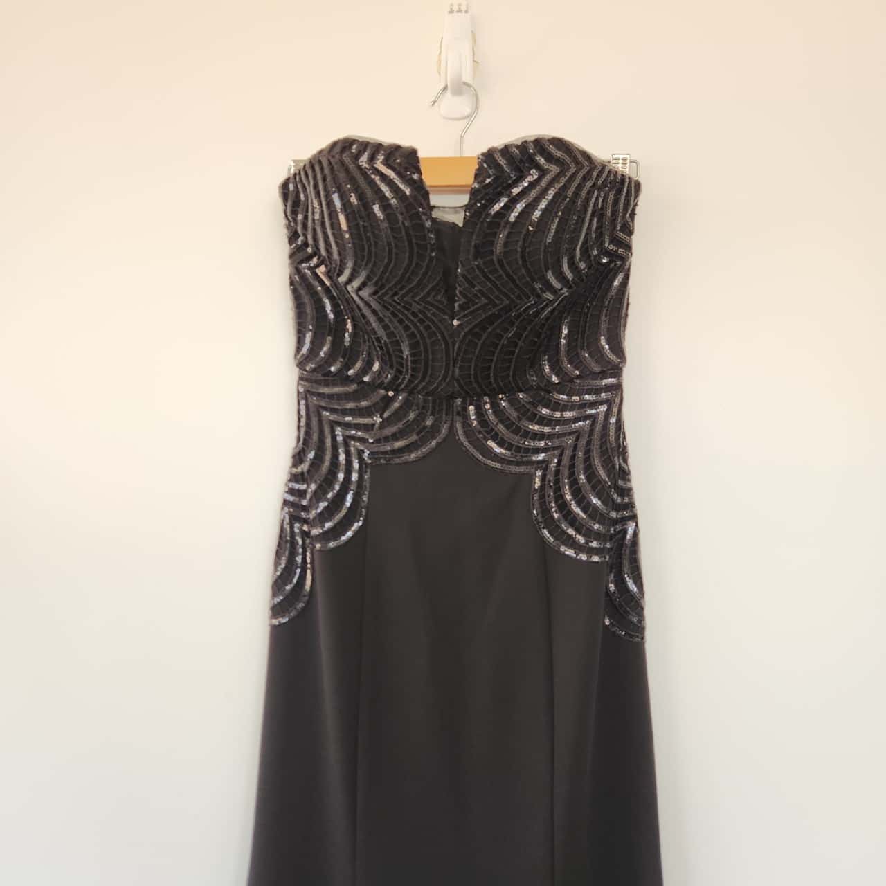 bariano black sequin dress Bariano Alexandrite Wrap Sequin Hot Pink Formal dress