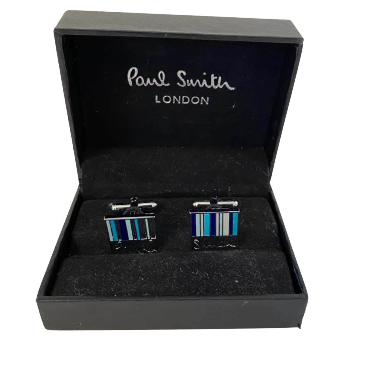 Reduced half price Paul Smith Mens Cufflinks Blue / Silver (s)