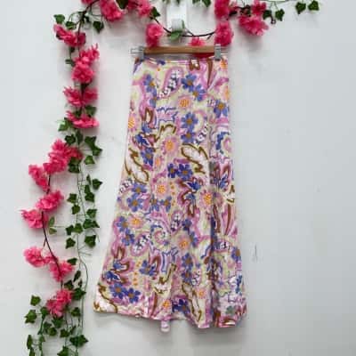 Lily Loves Womens  Size 6 Midi Skirt Floral / Multicoloured / Pattern / Pink  