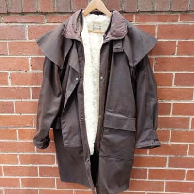 Australian Made , DASHING 'Driza-Bone' Longhorn Unisex  Size M Brown Anorak