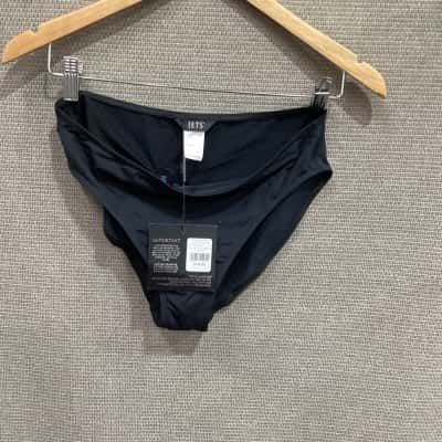  Womens  Size 12 Bikini Bottoms Jets Black  