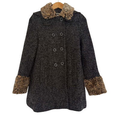 Vintage** Junk.   Black and White Boucle Coat. 