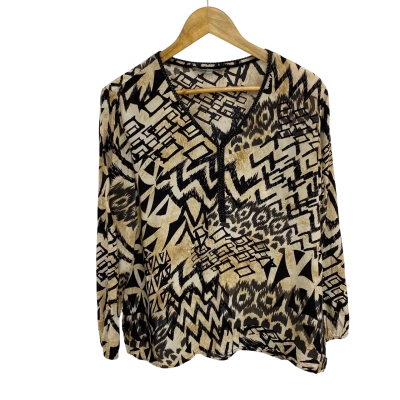 Yarra Trail Womens  Size 16 Beige Pattern Top