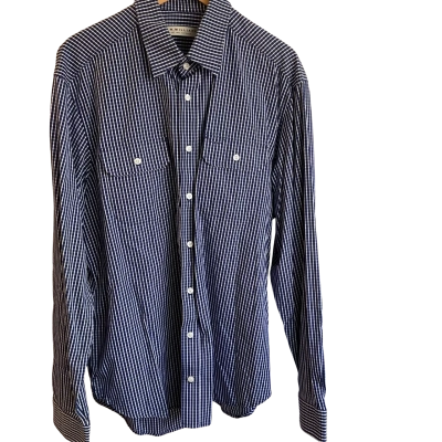 “R.M. Williams”-Mens LS SHIRT-  Size XXL Blue / Checked / White 