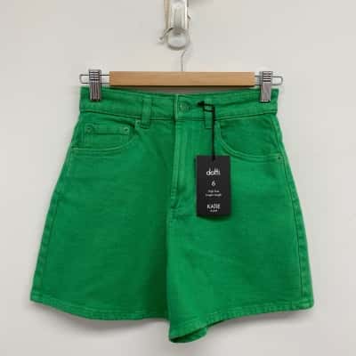 Dotti Green Denim Shorts  Size 6 