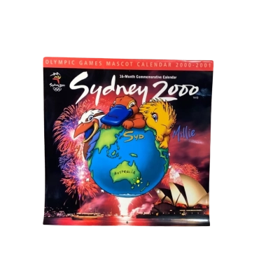 Vintage Sydney 2000 Olympic Games Mascot Calendar Commemorative 200-2001