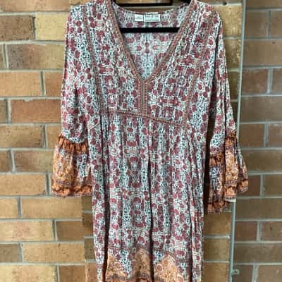 Tree of Life Womens  Size L Mini Dress Floral 