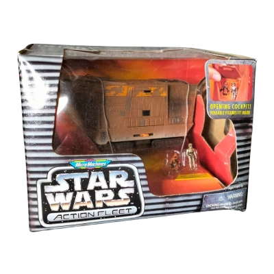 Star Wars Action Fleet Micro Machines Jawa Sandcrawler Vehicle 1996 Galoob. Some Damage on the Box.