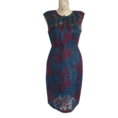 Jayson Brunsdon Black Label Womens  Size 12 Cocktail Dress Floral / Green / Red BNWT