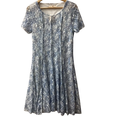 Noni B Womens  Size 12 Casual Dress Blue lace dress F