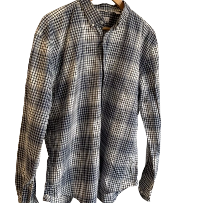 “Trenery” Mens  -Size XXL - Checked Shirt Blue / White 