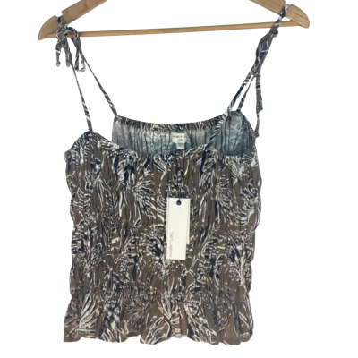 Habitual - Cypress Combo Elastic Ruffle Top (Size L)