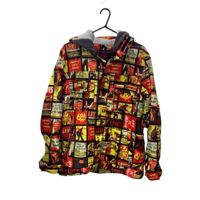 Men’s 686 x Levis Cowboy Comic Strip Print Jacket Size S