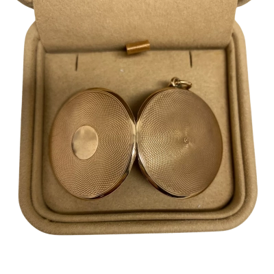 Authentic Mid-Century Vintage Rose Gold Round Locket