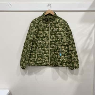 Kathmandu Womens  Size 18 Puffer Jacket Beige / Green 