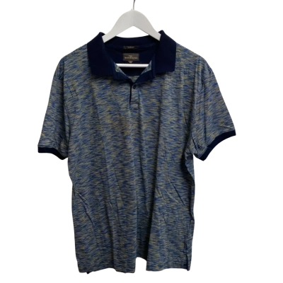 Rodd & Gunn Mens  Size XXL Polo Shirt Blue / Striped / Yellow 