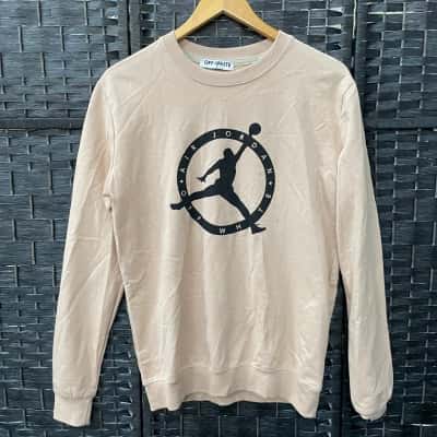 Air Jordan Off White Mens  Size S Long Sleeve T-Shirt Beige 
