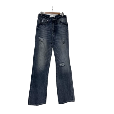 KanCan Distressed Denim Jeans Size 10 Button Front Floor